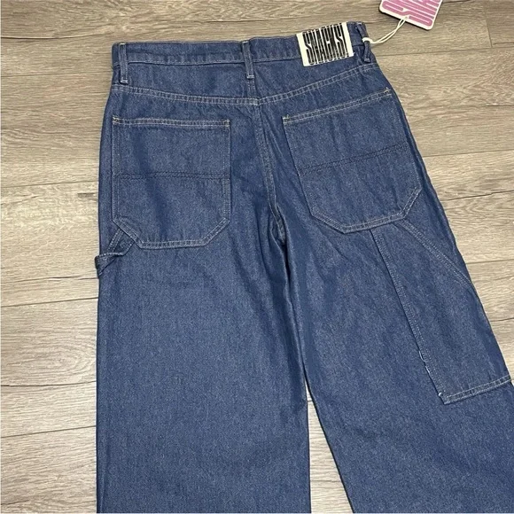 NWT MOTHER Jeans The Smoothie Carpenter Sneak Denim Jeans in Clean Your Plate - Picture 10 of 12